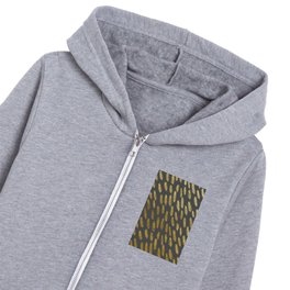 Mountain branches pattern - grey and gold Kids Zip Hoodie