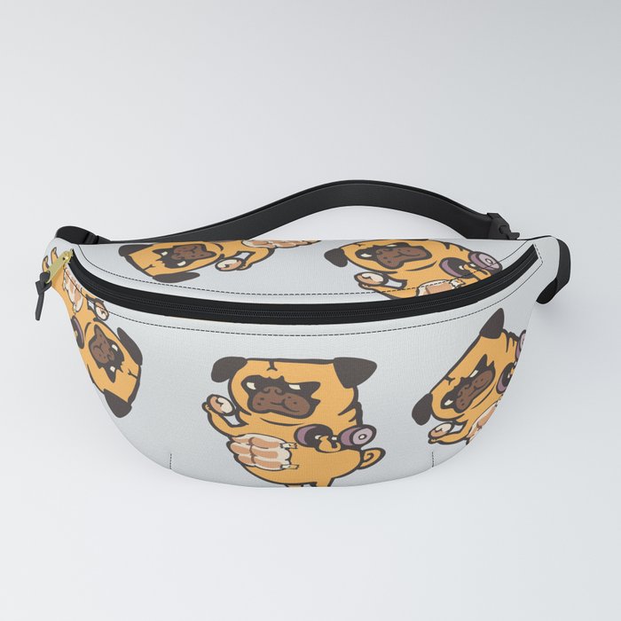 Bread Roll Pug Abs Fanny Pack by Huebucket Society6