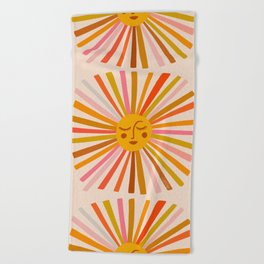 Sunshine – Retro Ochre Palette Beach Towel
