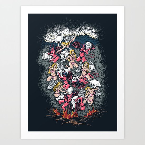 good vs evil Art Print