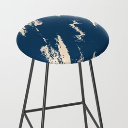 Abstract Charcoal Art Blue Beige Bar Stool