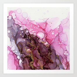 Cranberry Flamingo Abstract - Part 1 Art Print
