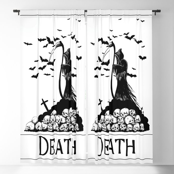 Death Tarot Card Blackout Curtain