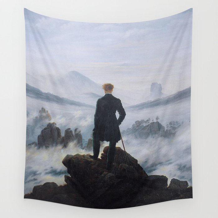 Wanderer above the Sea of Fog - Caspar David Friedrich  Wall Tapestry