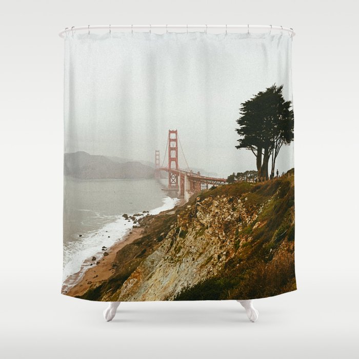 Golden Gate Bridge San Francisco California Shower Curtain By Golden Gate Bridge San Francisco California Shower Curtain By Somewherewithher Society6