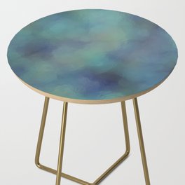 Abstract blurred fresh blue green Side Table