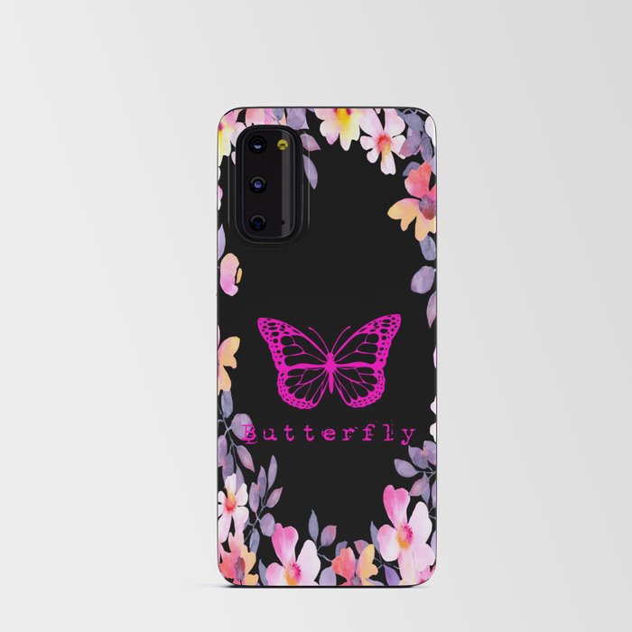 Pink butterfly Android Card Case