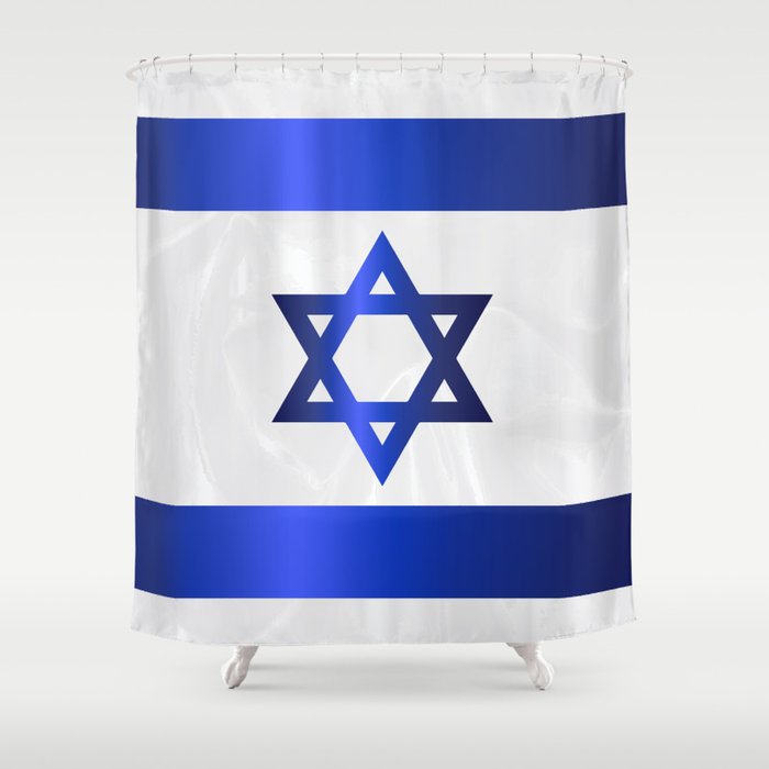 Israel Star Of David Flag Shower Curtain
