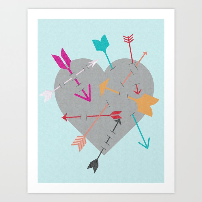 Arrow Heart Art Print