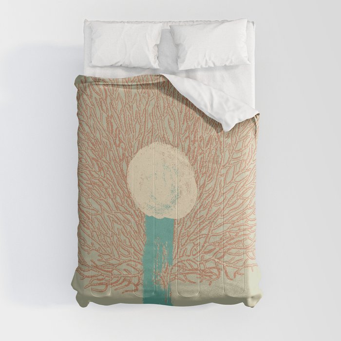 Abstract art gestual and organic Comforter