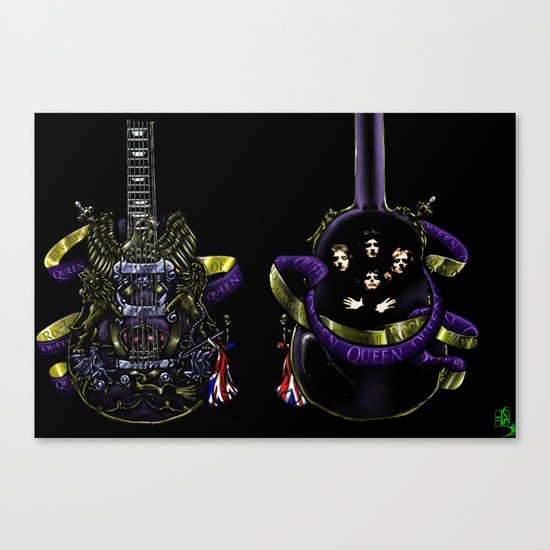 Queen' s Guitar Canvas Print