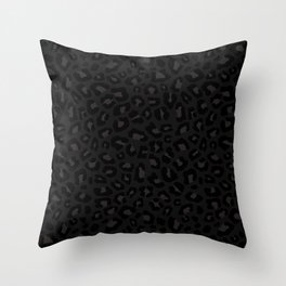 Leopard Print 2.0 - Black Throw Pillow