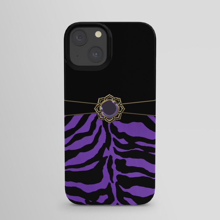 Purple Zebra Background iPhone Case