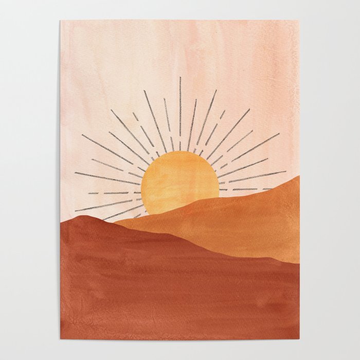 Terracotta sunrise Poster