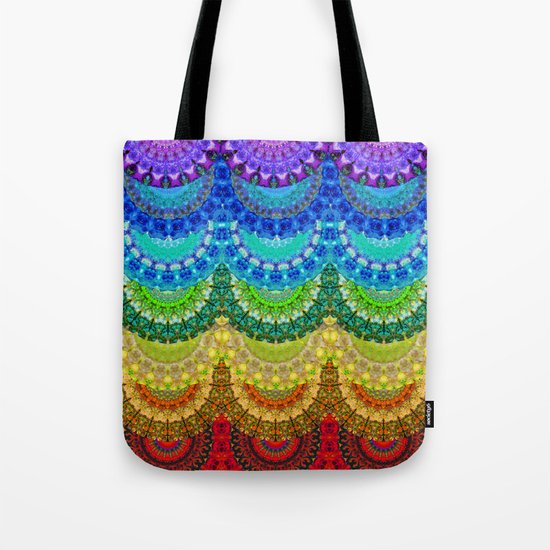 Chakra Mandala Healing Art by Sharon Cummings Tote Bag