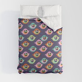 Retro Eyes Checkerboard Comforter