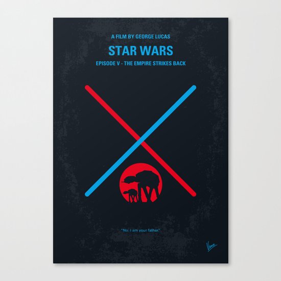 No155 My STAR Episode V The Empire Strikes Back WARS minimal movie poster Canvas Print