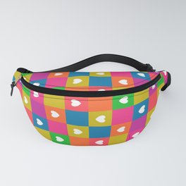 colors of hearts for Valentine's day (neons) Fanny Pack