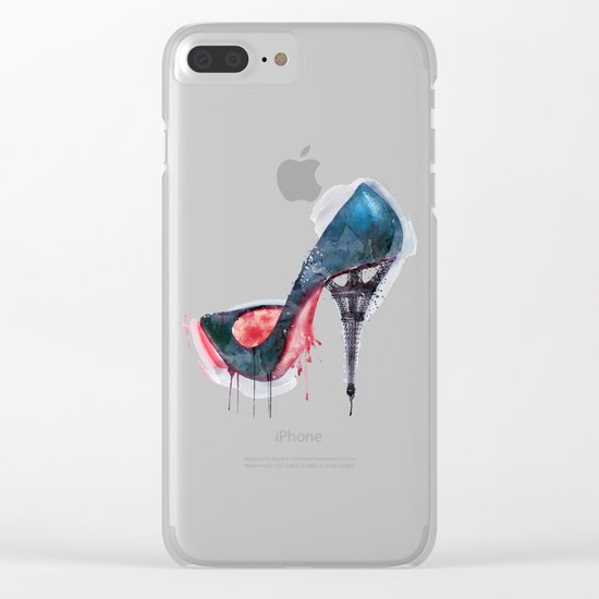 Eiffel Tower Shoe Clear iPhone Case