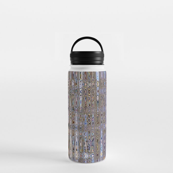 Light Zigzag Abstract In White And Blue Water Bottle