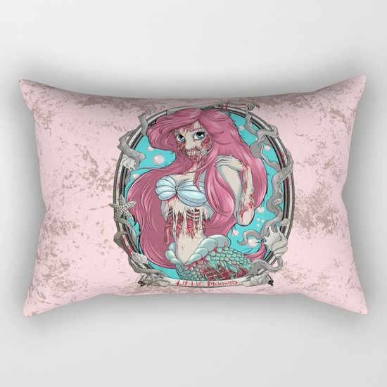 Zombie Little Mermaid Rectangular Pillow