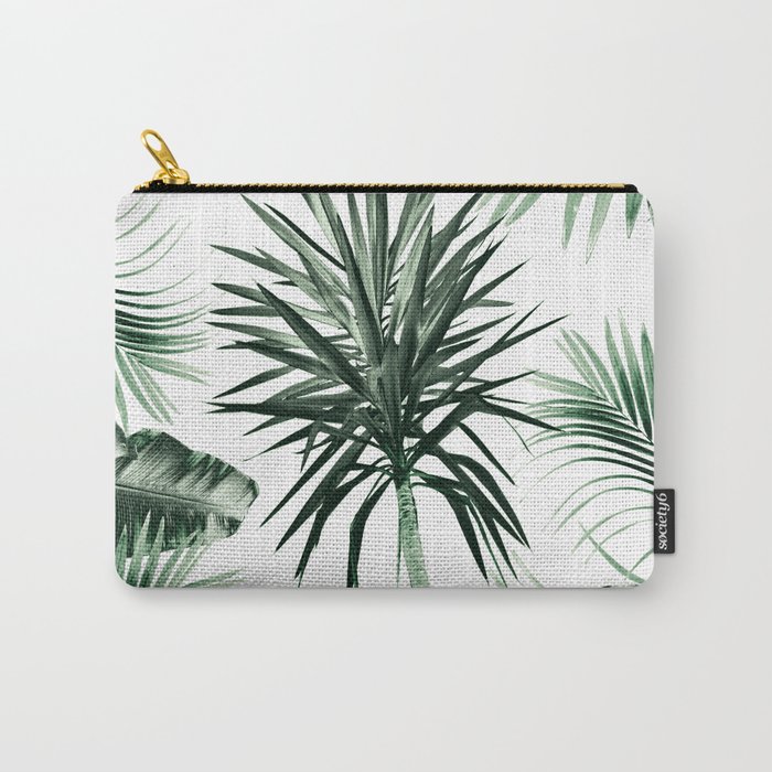 Tropical Summer Vibes Leaves Mix #2 #tropical #decor #art #society6 Carry-All Pouch