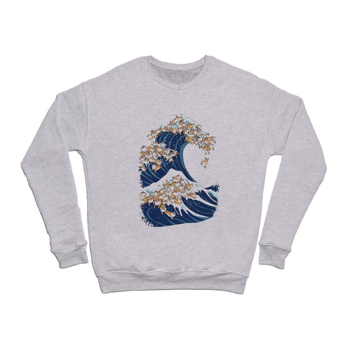 The Great Wave of Shiba Inu Crewneck Sweatshirt