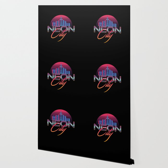 Neon City Retro Wave 80 S Aesthetics Wallpaper By