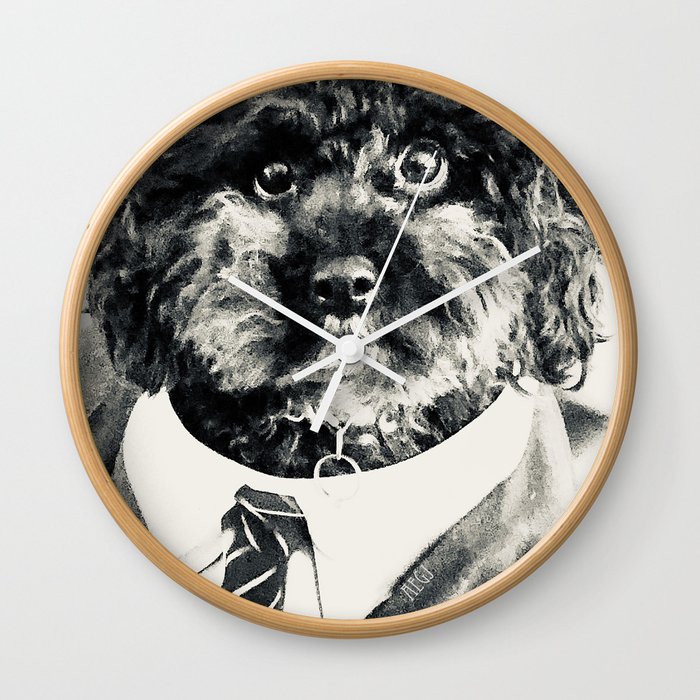 Poodle Boss Wall Clock