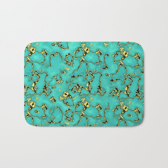 GOLD TURQUOISE Bath Mat