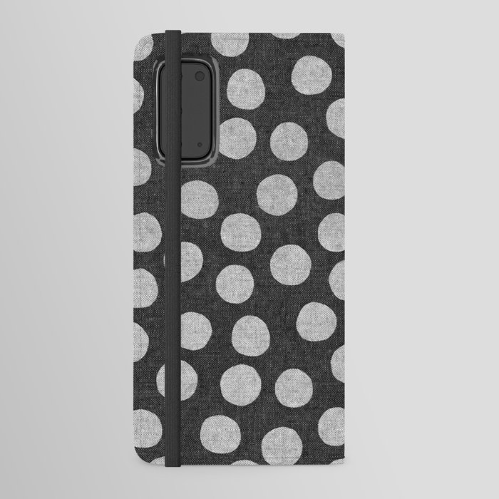 woven dots - charcoal Android Wallet Case