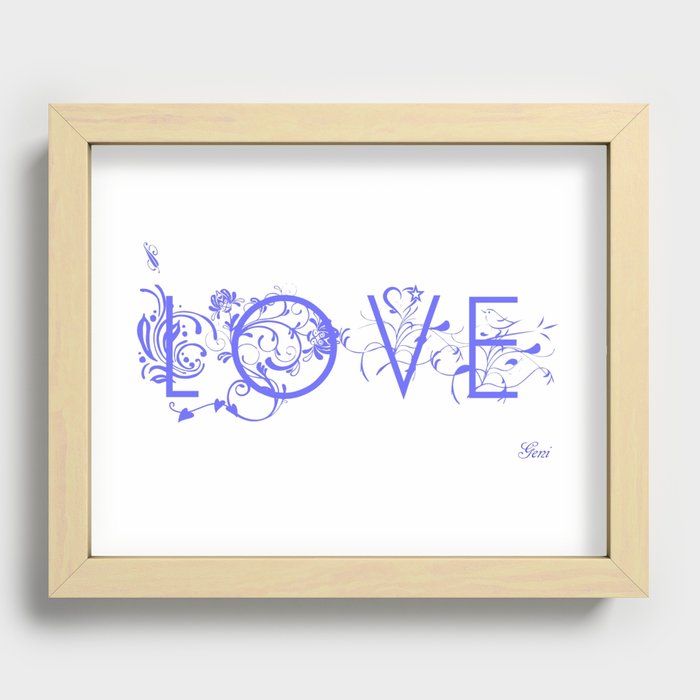 Periwinkle Love Recessed Framed Print