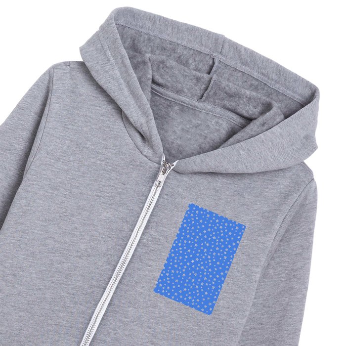Hand drawing stars on Tufts Blue Background Kids Zip Hoodie