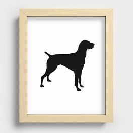 Pointer Silhouette Recessed Framed Print