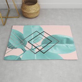 Ficus Elastica Geo Glam #1 #wall #decor #art #society6 Area & Throw Rug