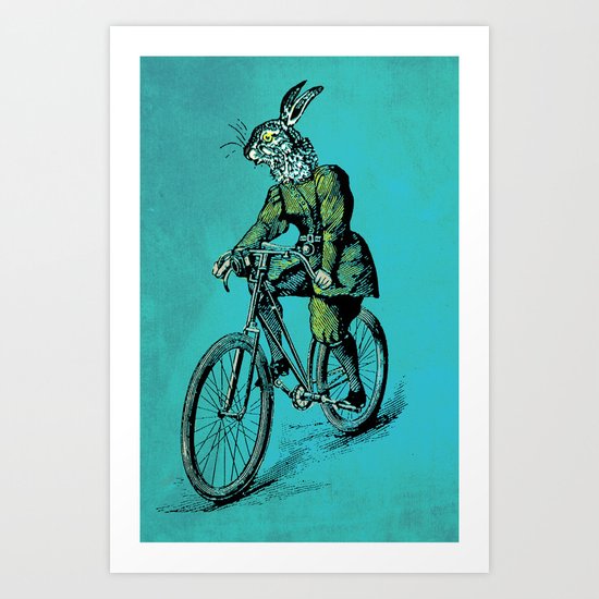 The Bicycle Bunny Art Print
