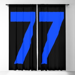Number 7 (Blue & Black) Blackout Curtain