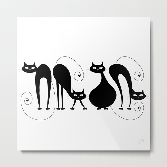 Four Cats / Cuatro Gatos Metal Print