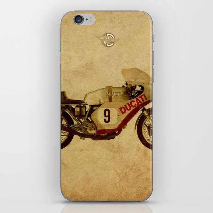 Motorcycle Number 9 Vintage Bacjground Old Logo Iphone Skin By