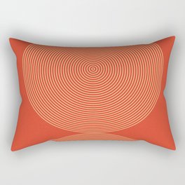 Radial Mid Century Geometric Art, Modern Wall Art Rectangular Pillow