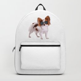 Papillon Dog In Aviator Best Gift For Dog Lover Backpack