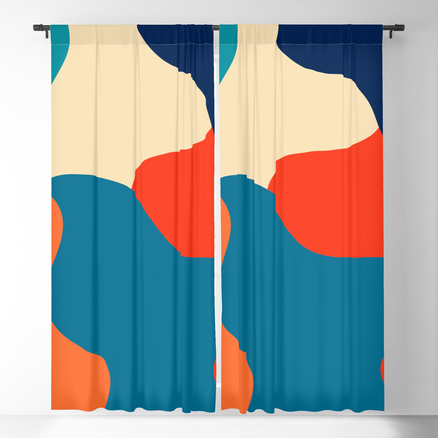 Retro Color Palette Abstract Minimalist Abstract Art Blackout