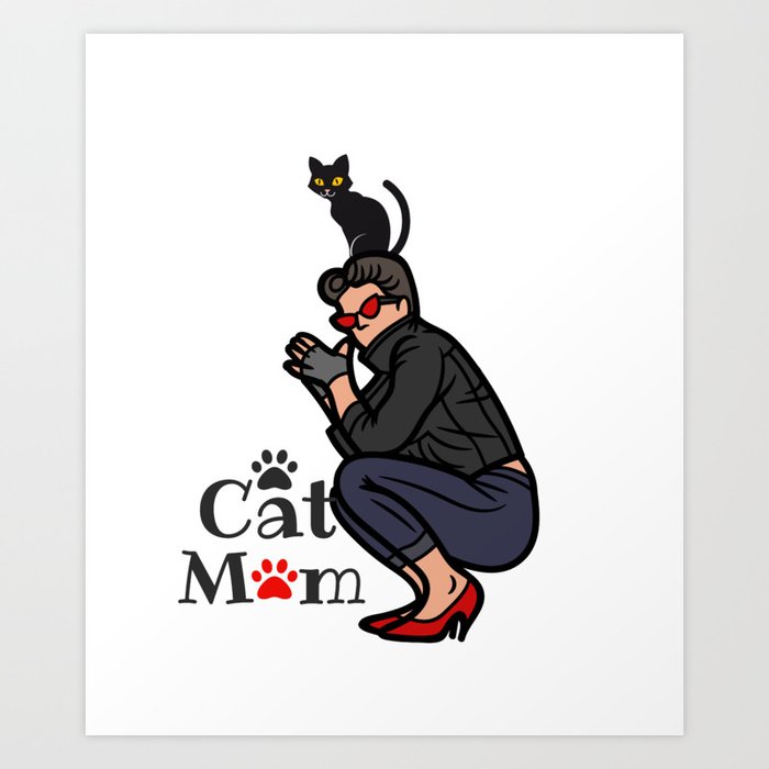 the best cat mom Art Print