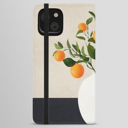  Orange Tree Branch in a Vase 01 iPhone Wallet Case