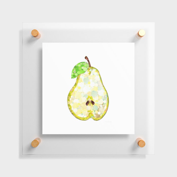 Delicious Golden Yellow Pear Fruit Art Floating Acrylic Print