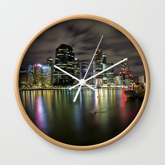 Brisbane by night Wall Clock