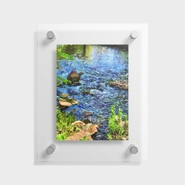Water Rocks and Ripples Floating Acrylic Print