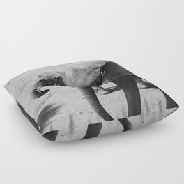 Elephant duo in black & white Floor Pillow