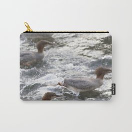 Watercolor Bird, Common Merganser 23, Yellowstone River, YNP, Wyoming Carry-All Pouch
