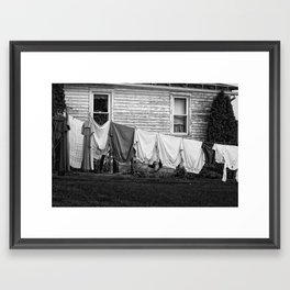 Amish Laundry Framed Art Print
